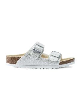 Sandali Birkenstock Arizona Argento per Bambina