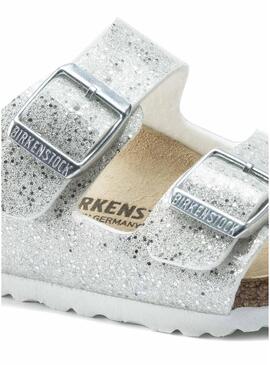 Sandali Birkenstock Arizona Argento per Bambina