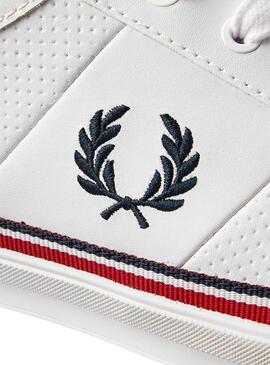 Sneaker Fred Perry Baseline Perf Bianco Uomo