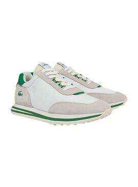 Sneaker Lacoste L Spin Bianco e Verde Uomo