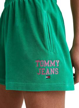 Short Tommy Jeans ABO POP Verde per Donna