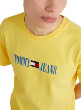 T-Shirt Tommy Jeans ABO POP Giallo per Uomo
