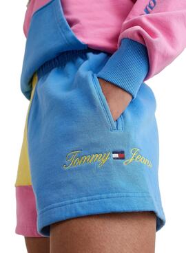 Short Tommy Jeans ABO POP Blu per Donna