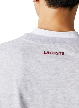 T-Shirt Lacoste Novak Djokovic Grigio per Uomo