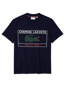 T-Shirt Lacoste Made In France Marina per Uomo
