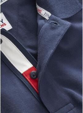 Polo Tommy Hilfiger Solid  Stretch Blu Navy Uomo