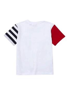 T-Shirt Tasca Lacoste Bianco per Bambino