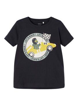 T-Shirt Name It Joas Carrera Marina per Bambino