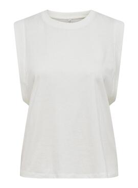 T-Shirt Only Maja Bianco per Donna