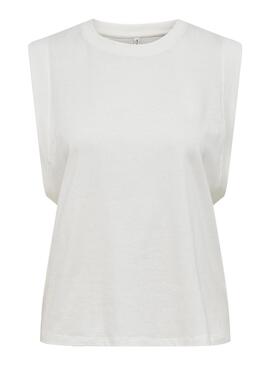 T-Shirt Only Maja Bianco per Donna