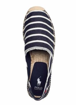 Espadrillas Polo Ralph Lauren Strisce Blu Navy Uomo