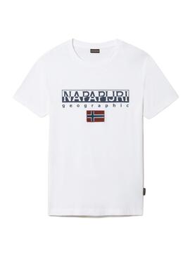 T-Shirt Napapijri Ayas Bianco per Uomo