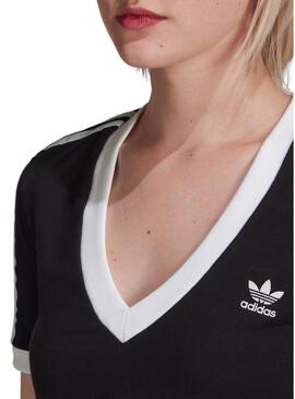 Top Crop Adidas Adicolor Nero Donna