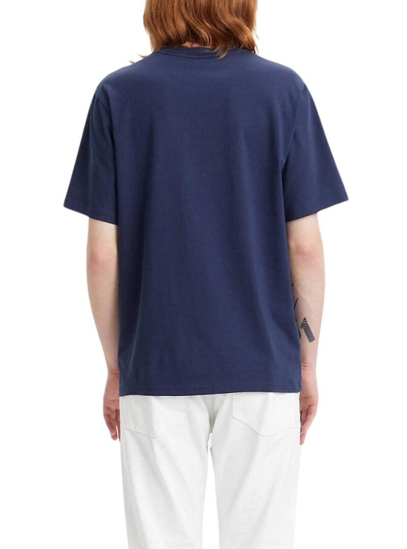 T-Shirt Levis Relaxed Fit Blu Navy Unisex