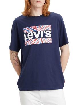 T-Shirt Levis Relaxed Fit Blu Navy Unisex