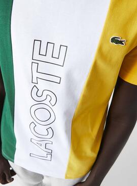 T-Shirt Lacoste Sport Tricolore per Uomo