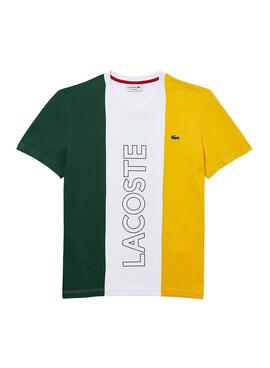T-Shirt Lacoste Sport Tricolore per Uomo