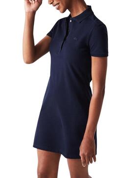 Vestito Lacoste Polo Blu Navy per Donna