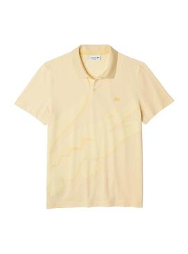 Polo Lacoste Coccodrillo Giallo per Uomo