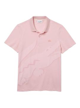 Polo Lacoste Coccodrillo Rosa per Uomo