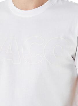 T-Shirt Lacoste Heritage Bianco per Uomo