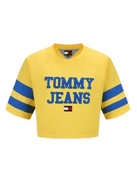 Felpa Tommy Jeans POP DROP Giallo per Donna