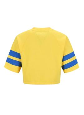 Felpa Tommy Jeans POP DROP Giallo per Donna