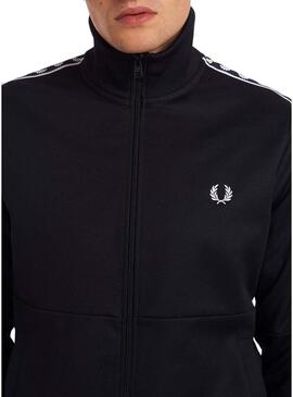 Giacca Fred Perry Taped Track Blu Navy per Uomo