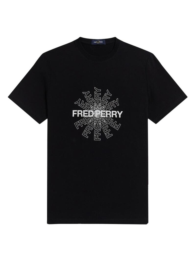 T-Shirt Fred Perry Graphic Nero per Uomo