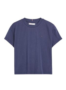 T-Shirt Tommy Hilfiger Distintivo Blu Navy Bambino