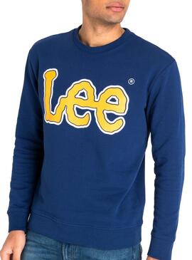 Felpe Lee Logo Blue Man