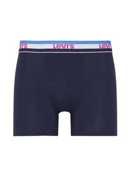 Box Gift 3 Boxer Levis Blu per Uomo