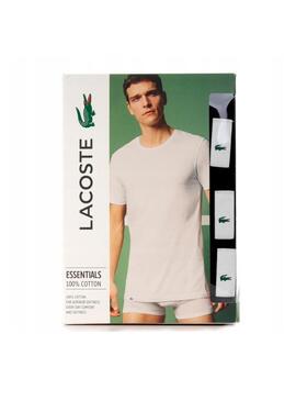T-Shirts Lacoste 3 Pack Nero per Uomo