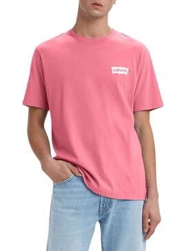 T-Shirt Levis Relaxed Fit Wave Rosa Uomo