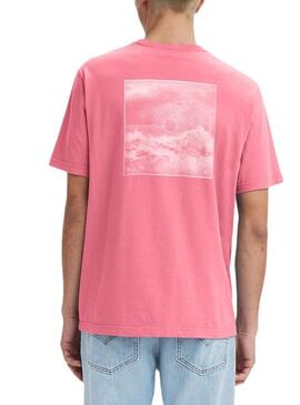 T-Shirt Levis Relaxed Fit Wave Rosa Uomo