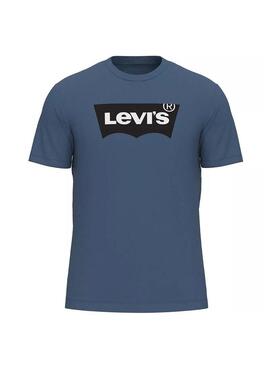 T-Shirt Levis Graphic Crewneck Logo Blu Uomo