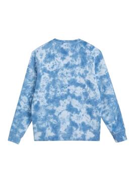 Felpa Levis Original Crew Tie Dye Blu Uomo