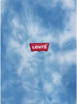 Felpa Levis Original Crew Tie Dye Blu Uomo