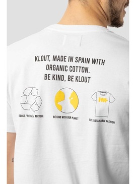 T-Shirt Klout Recycle Bianco per Uomo e Donna