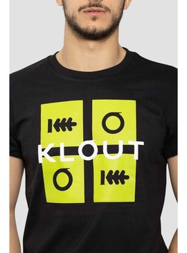 T-Shirt Klout Puzzle Neon Nero