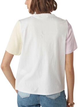 T-Shirt Naf Naf Sent Bianco per Donna