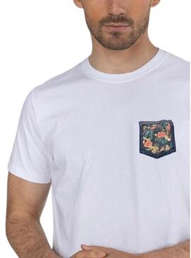 T-Shirt El Pulpo Fiori tascabili Bianco Uomo