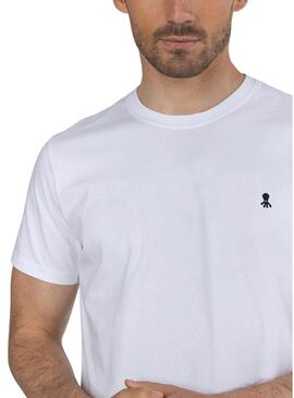 T-Shirt El Pulpo Basic Logo Bianco per Uomo