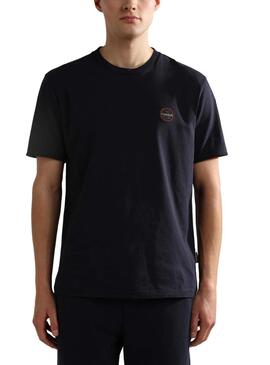 T-Shirt Napapijri S-Whale Blu Navy per Donna