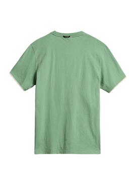 T-Shirt Napapijri S-Whale Verde per Uomo