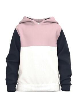 Felpa Name It Blocco Di Colore Rosa per Bambina