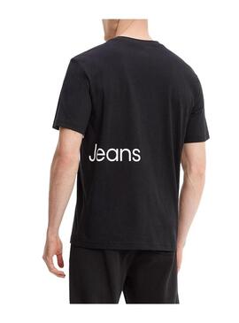 T-Shirt Calvin Klein Institutional Nero per Hom