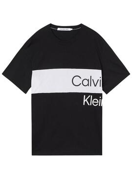 T-Shirt Calvin Klein Institutional Nero per Hom