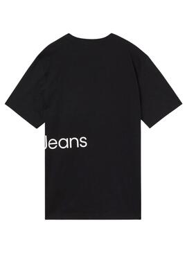 T-Shirt Calvin Klein Institutional Nero per Hom