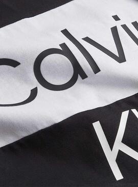 T-Shirt Calvin Klein Institutional Nero per Hom